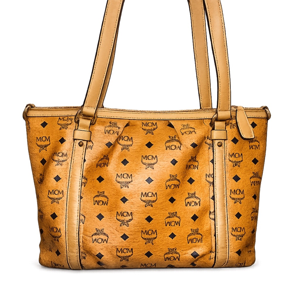 MCM Vintage Visetos Tote bag in the Iconic cognac monogram coated canvas - Picture 2 of 7